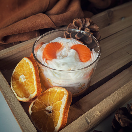 Bougie chantilly-Mandarine Cire et cie