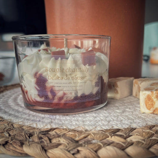 Bougie chantilly-Nougat blanc Cire et cie