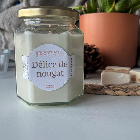 Bougie parfumée-Nougat blanc Cire et cie