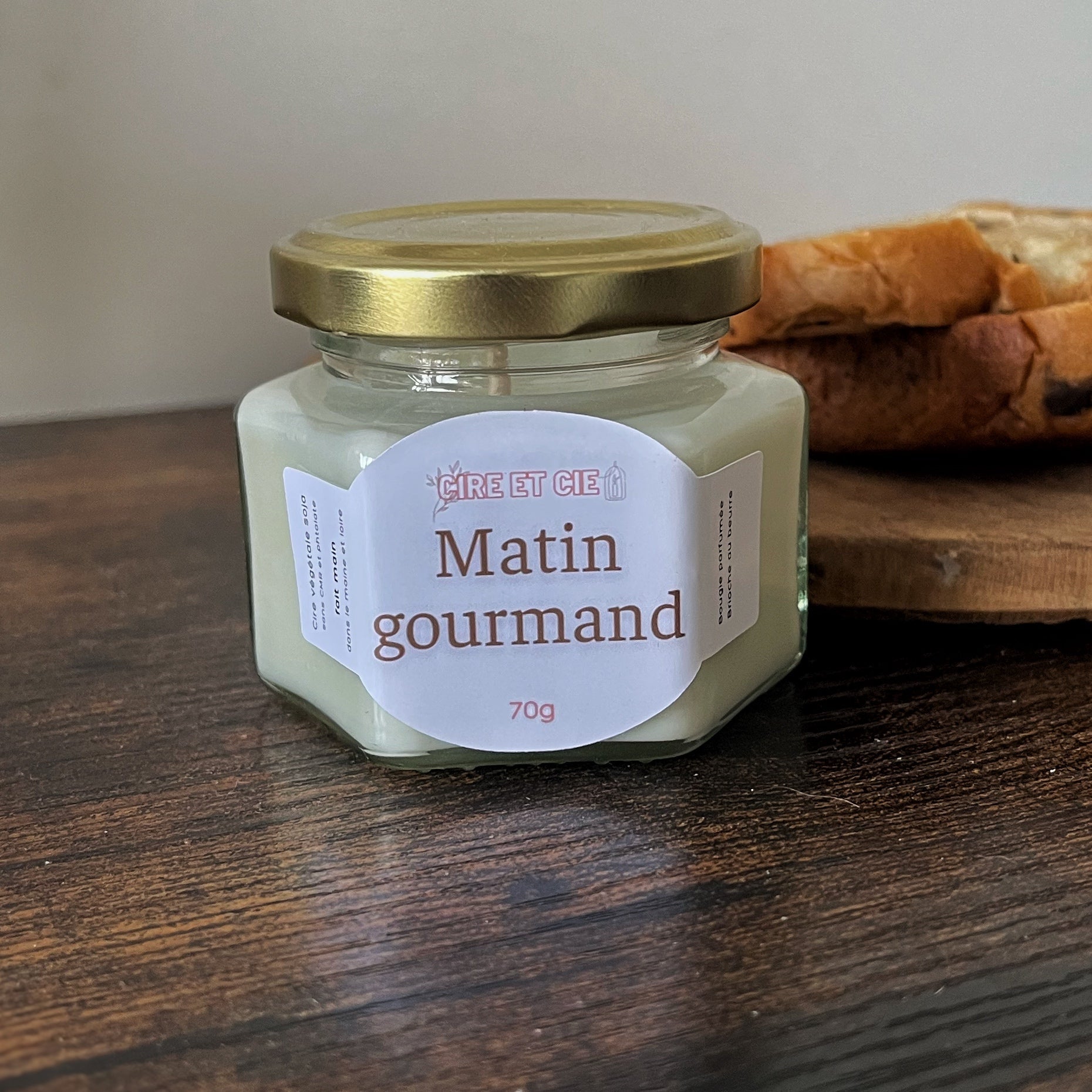Bougie parfumée -Brioche au beurre Cire et cie